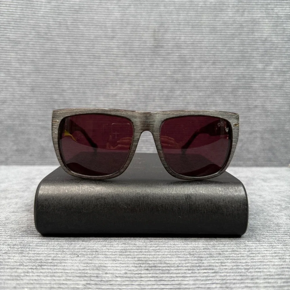 Chilli‎ Beans Brazilian Square Y2k Sunglasses Grey Wood Grain Texture OC.CL.1349